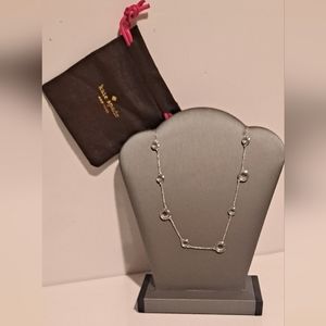 Kate Spade silver tone clink of ice  necklace New Authentic